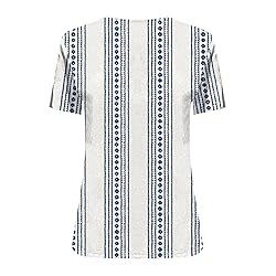 Blue Summer Tops for Women 2023 Spring Striped with