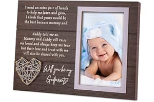 Yakucho Godparents Proposal Gifts Picture Frame - God Parents Presents Proposal - will you be my godparents proposal - New Godparents Announcement Photo Frame Gift -Godparents to Be Gift