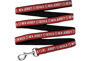 Pets First NHL New Jersey Devils Leash for Dogs & Cats, Large. - Walk Cute & Stylish! The Ultimate Hockey Fan Leash!, 6 ft Long x 1 in Width, NJD-3031-LG