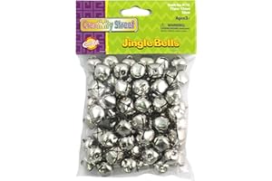 Chenille Kraft CK-3114 Silver Jingle Bells, 0.8" Height, 3.9" Wide, 3.7" Length, 5/8" Diameter (72 per Package)