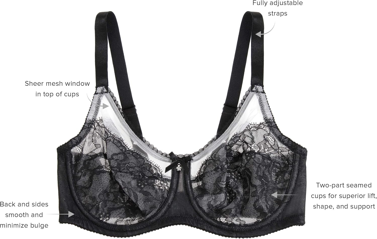 Wacoal Women's Retro Chic Underwire Bra at  Women’s Clothing store: Bras
