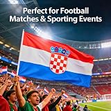SHATCHI Croatia Flag 5ft x 3ft with Brass Eyelets Polyester National Banner view 4