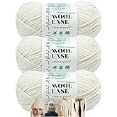 Lion Brand Yarn - Wool-Ease Thick &amp; Quick - Solid Colors - 3 Pack with Pattern Cards - 640-099 (Fisherman)