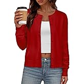 IWD Womens Cardigan Sweaters Crew Neck Long Sleeve Lightweight Button Down Sweater Trendy Knit Tops 2026 Spring Clothing
