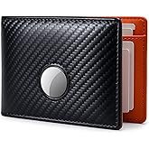 Alldaily Mens Wallet With AirTag Holder, Trackable Smart RFID Blocking Front Pocket Wallet, AirTag Not Included