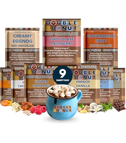 Double Donut White Hot Chocolate Mix Packets, Flavored White Hot Cocoa Mix Packets, 32 Count - View #12