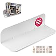 eLhook Made in USA White Stick-On Removable Adhesive Floating Wall Shelf Durable Textured ABS Injection Molded Plastic with Lipped Edges | Designed for Stick-On Adhesives or Screws