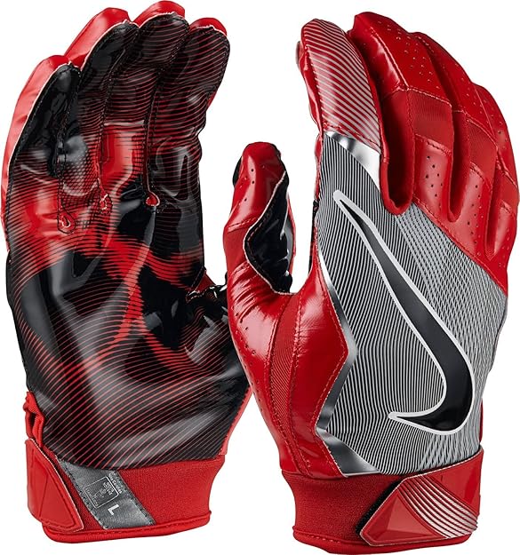 red nike football gloves