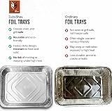 ZubyShax 20 Pack Large Aluminium Foil Trays with Lids 32x21x5.5cm view 6