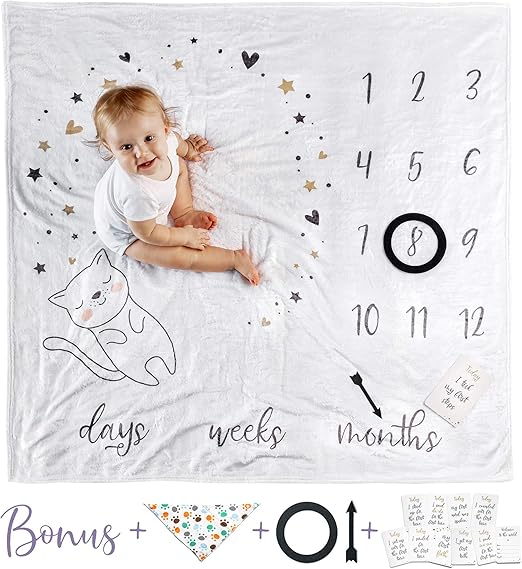 monthly baby blanket boy