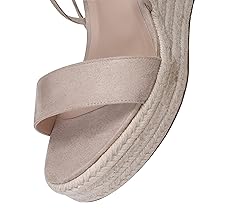 SUMOJIU Women's Wedge Platform Espadrille Open Toe