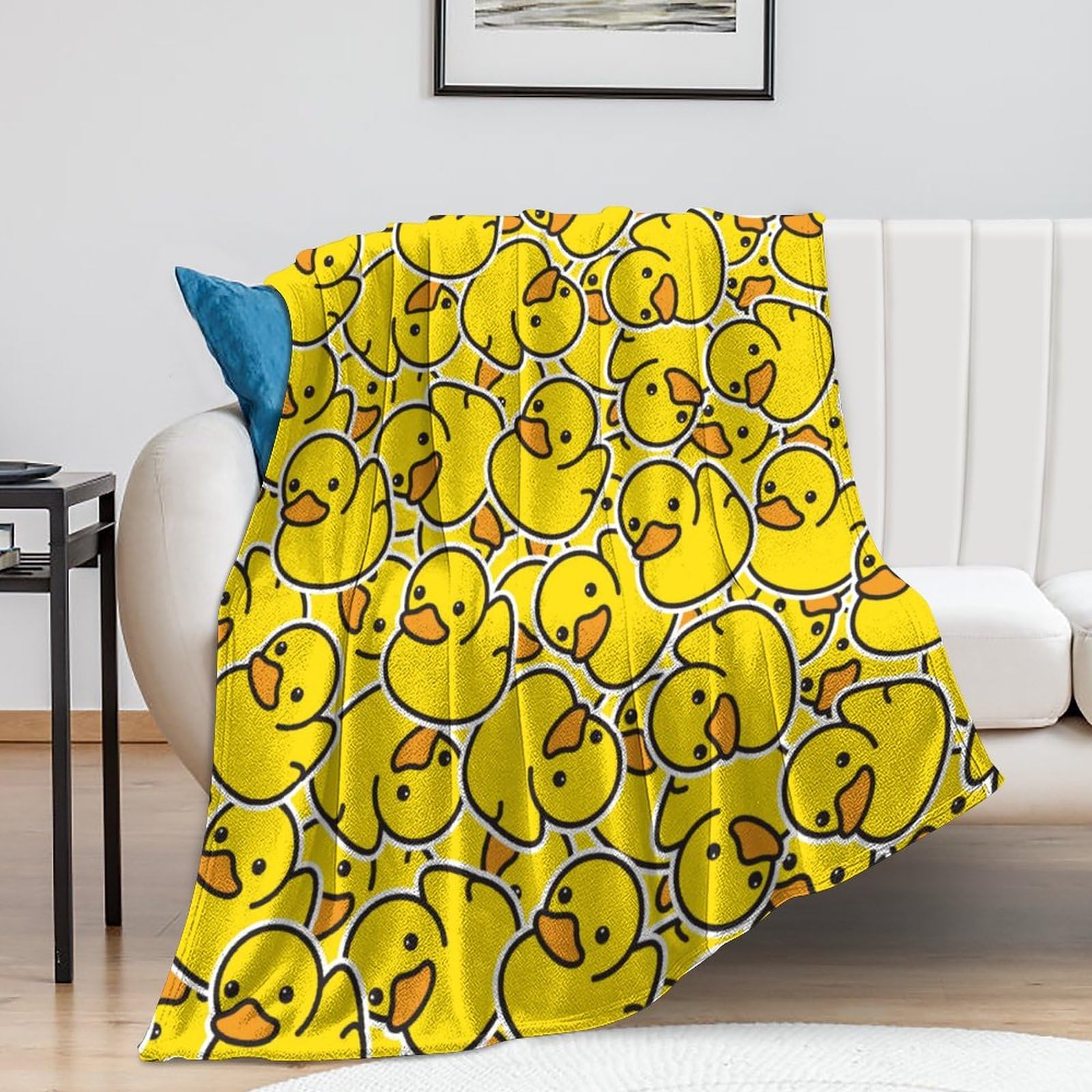 Cute Rubber Ducky Sofa Throw Blanket Flannel Super