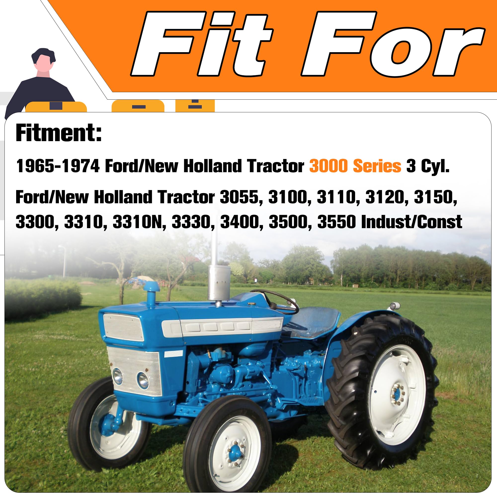 Condition photo showing New/Like New for 1103-0004 carburetor compatible with 1965-1974 ford 3000 tractor,new holland 3000 tractor 3 cyl repl
