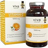 Viva Naturals Premium Non-GMO Vitamin C with Bioflavonoids & Rose Hips, 1000 mg, 250 Veg Caps