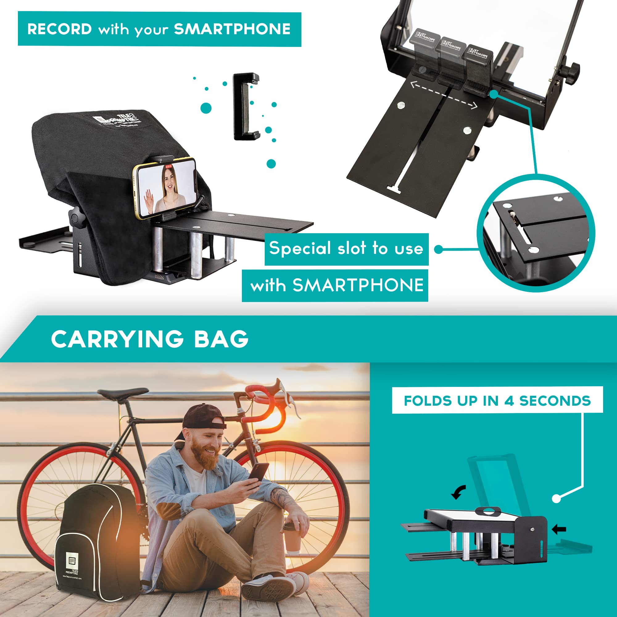 TELEPROMPTER PAD ILight PRO 12" Autocue Teleprompter IPad Tablet Kit