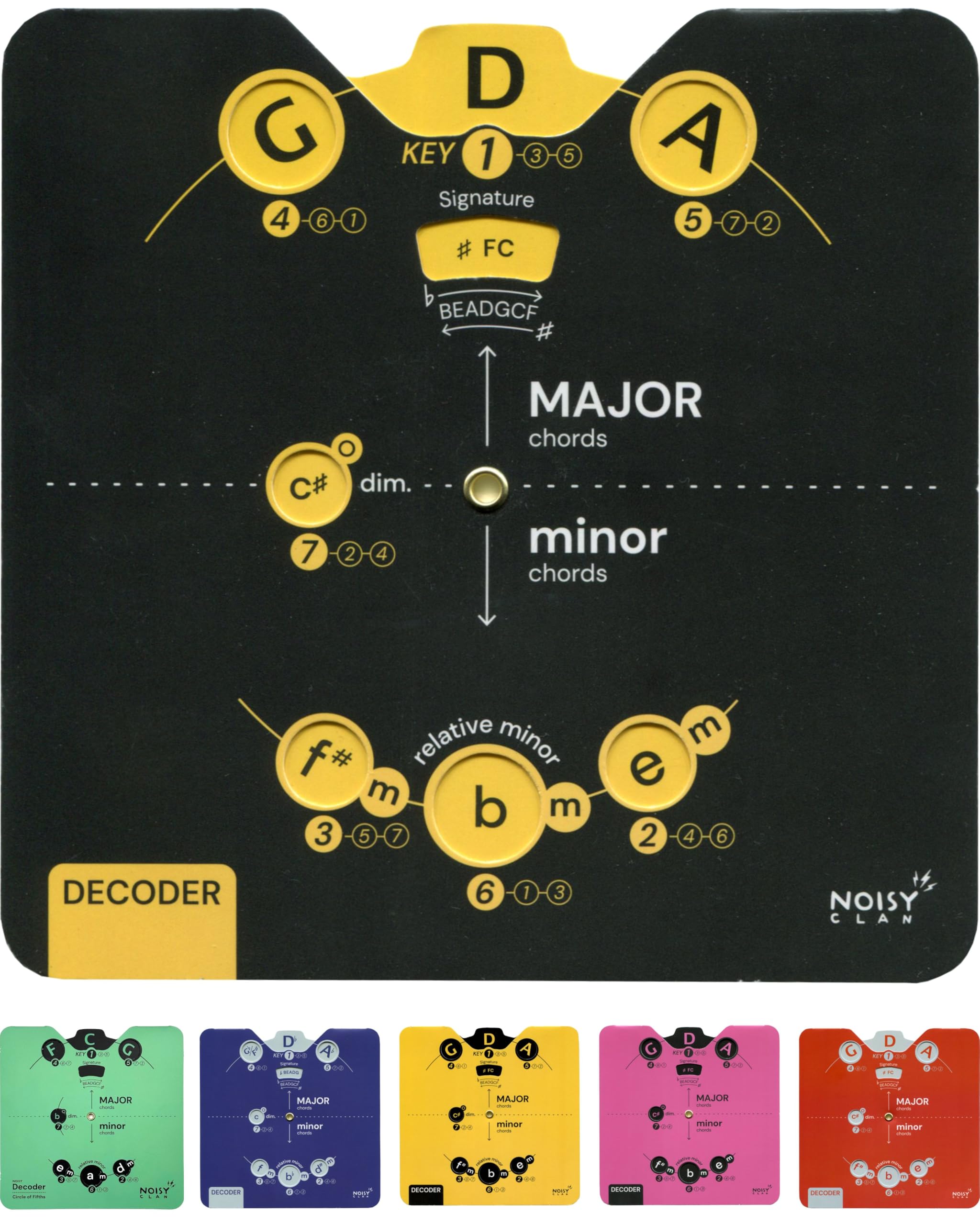 Essential Card Circle of Fifths Melody Tool for Musicians | Back to School Music Learning Tool | All-in-One Music Theory Aid with Clear eBook Download | Learn Chords, Progressions, Compositions