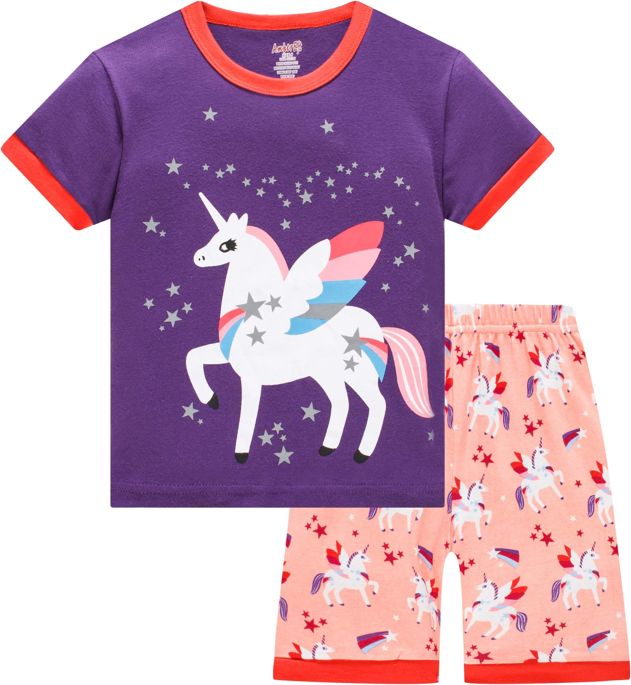 Girls Pajamas Kids Clothes 100% Cotton Shorts PJs Summer Sleepwear 1-12 Years
