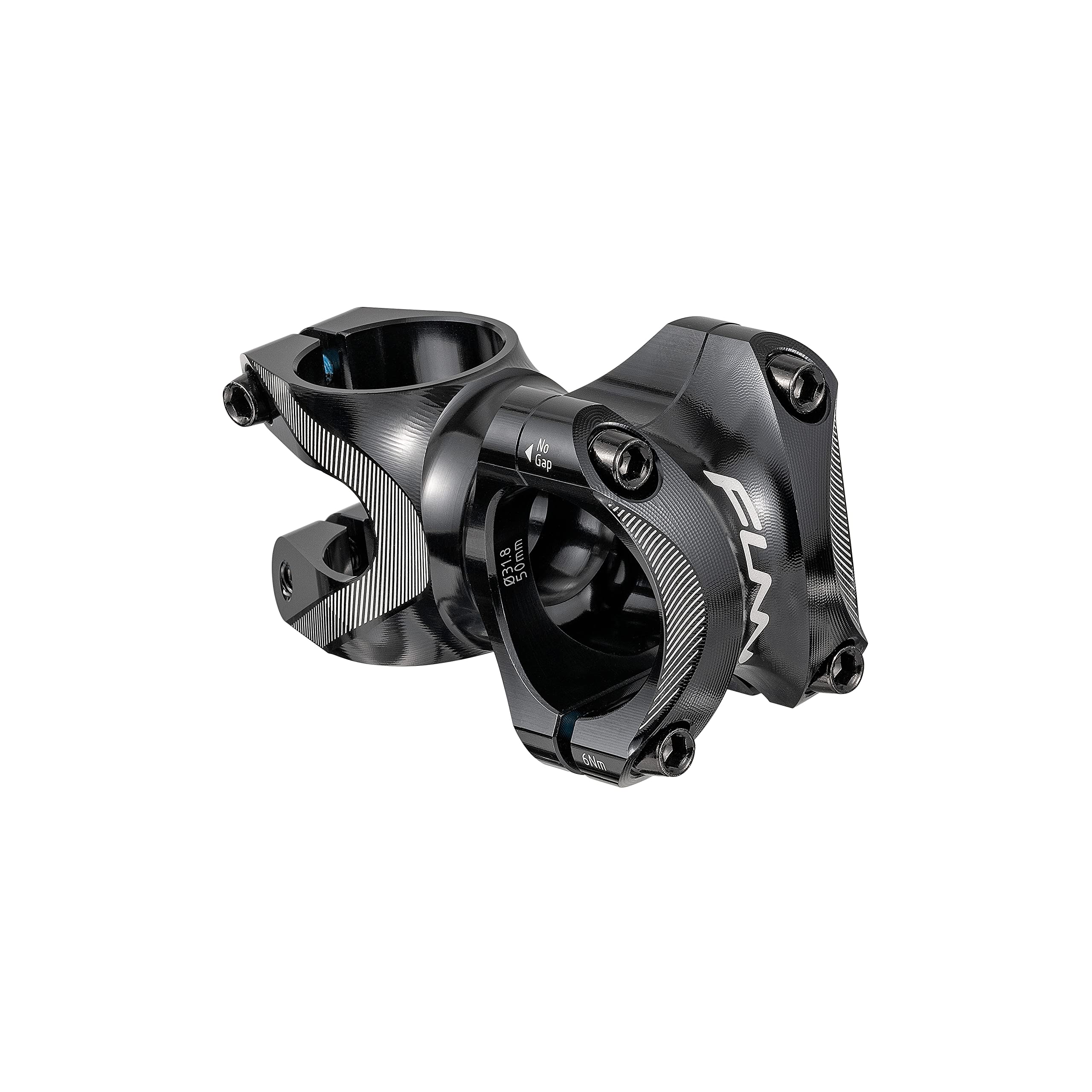 Funn Tron Mountain Bike Stem with 31.8mm Bar Clamp - Durable and Lightweight Alloy Bike Stem for Mountain Bike and BMX Bike, Length 50mm stem (Black)