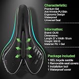 OUXI Gel Bicycle Saddle Comfort Ergonomic MTB Road Bike Seat Black view 2