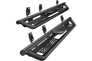 PZ 6" Running Boards Compatible with 1999-2016 Ford F250 F350 Super Duty Crew Cab, Black Heavy Duty Carbon Steel Truck Side Step Rails Nerf Bars