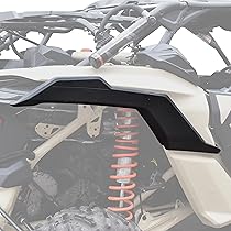 SAUTVS Left & Right Fender Deflector for Can-Am X3 MAX, Black