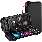 ProCase Large Carrying Case for 2025 Nintendo Switch 2 with 24 Game Card Slots, Hard Travel Portable Bag Protective Cases for Console Joy-Con and Adapter -Black