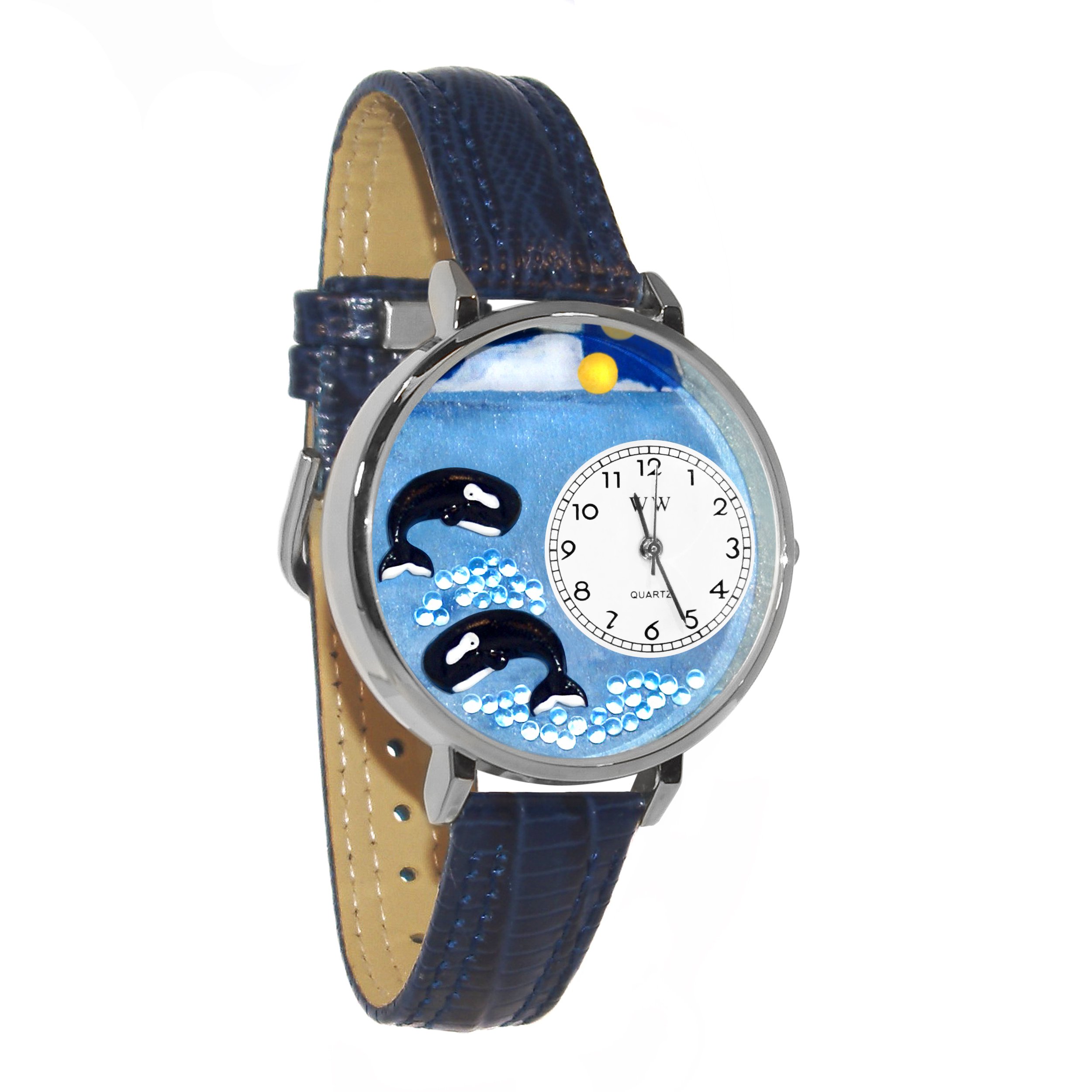 whimsical watches Whales Watch in Silver (Large)