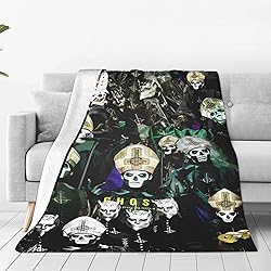 Slfkrog Ghost Flannel Throw Blanket for Couch and