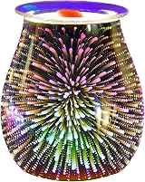 Makimoo Stunning Electric Wax Melt Burner Wax Warmer Night Light 3D Fireworks