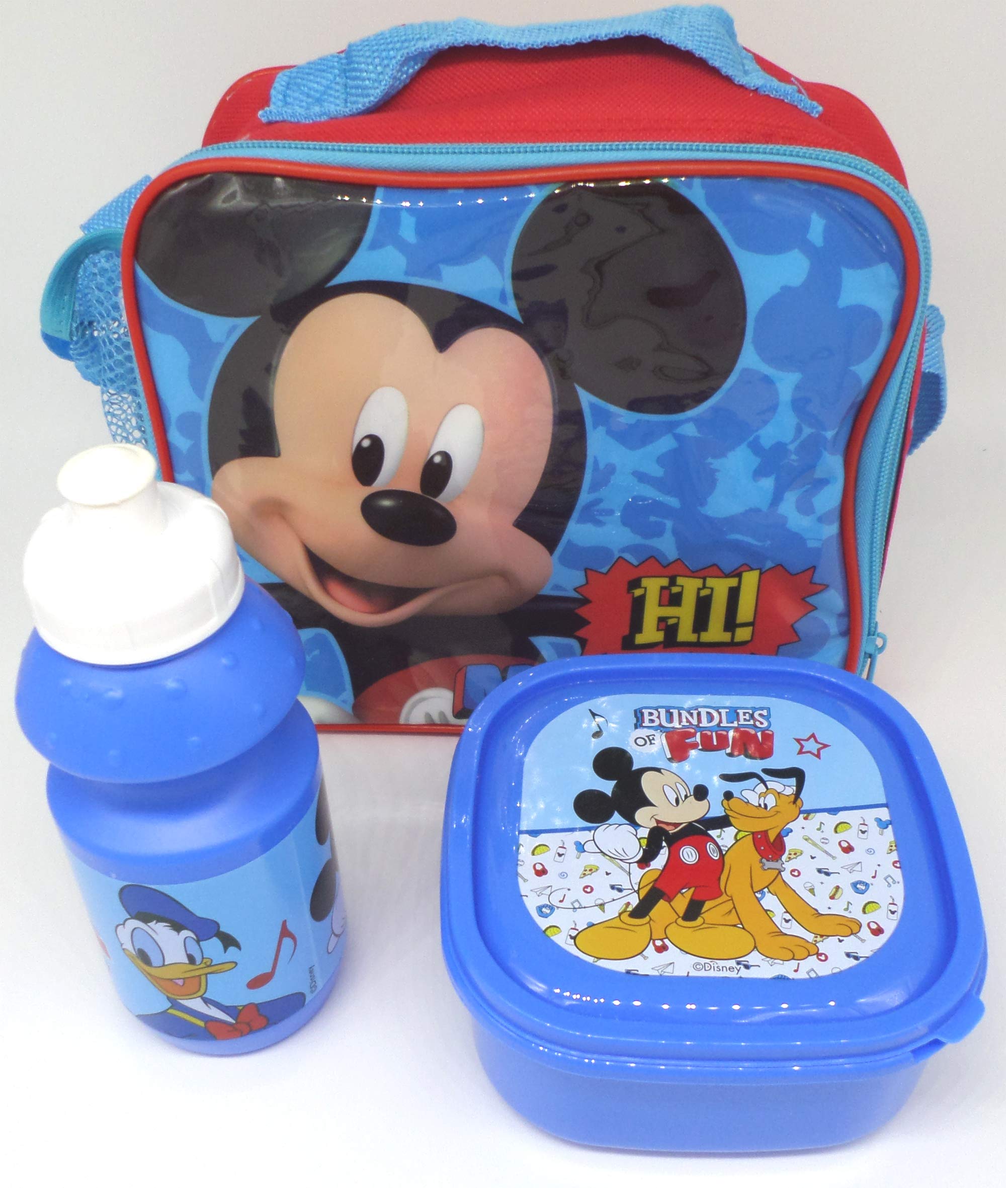 TLD Disney Mickey Mouse Lunch Bag + Bottle + Sandwich Box - Gift Bundle