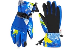 MIG4U Kids Ski Gloves Waterproof 3M Thinsulate Touchscreen Kids Winter Gloves, Warm Snow Gloves for Girls