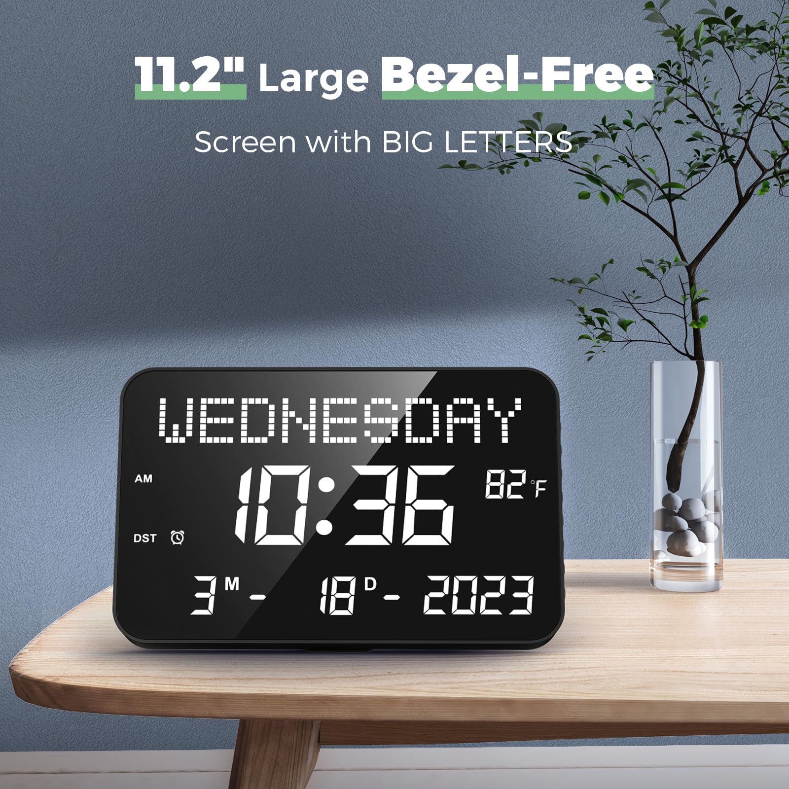 Mua Upgraded 11.2" Large Digital Calendar Clock with Day and Date ...