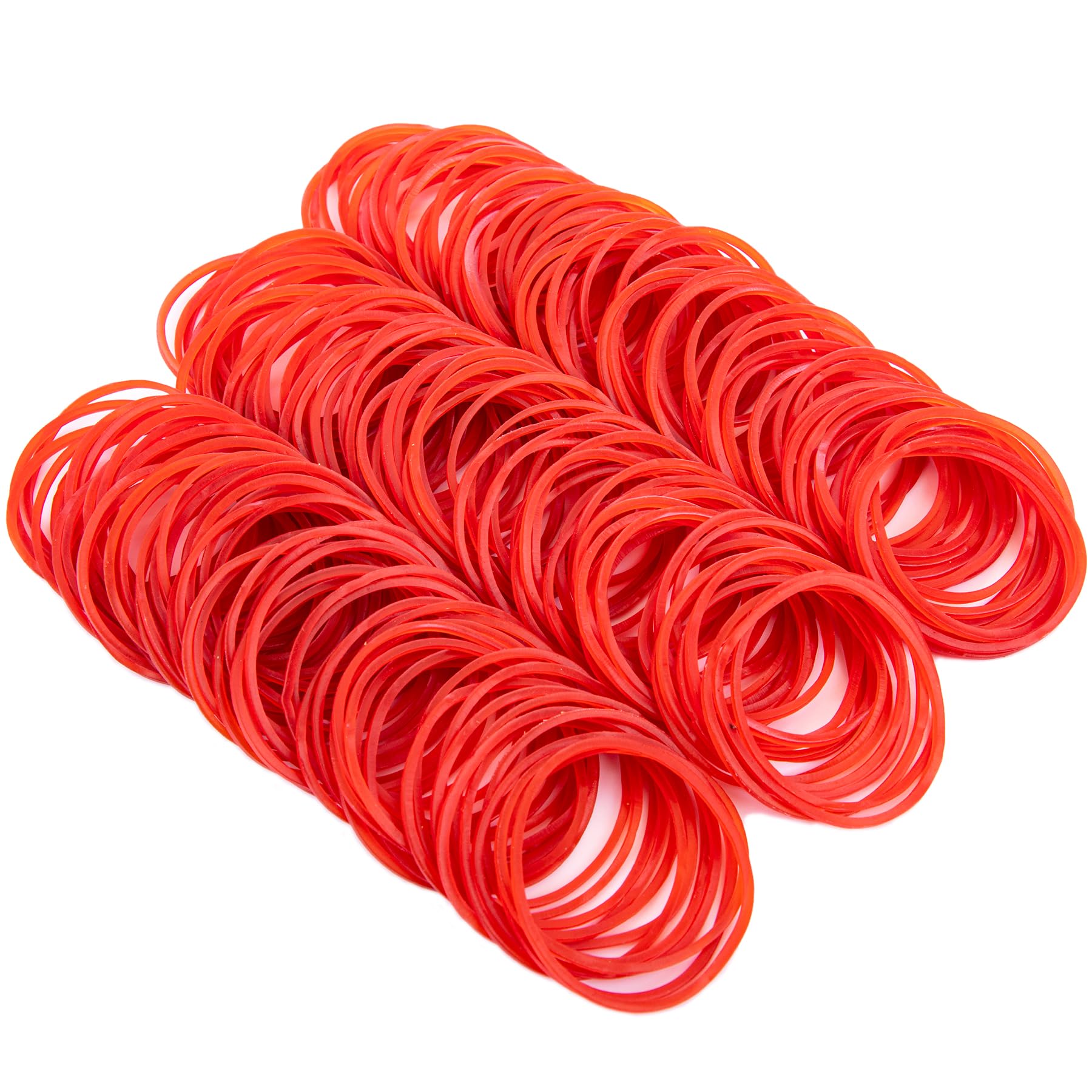 Rubber Bands Red Rubber Elastic Bands 400PcsThick Natural Rubber Bands Heavy Duty Strong Elastic Bands for Tie Dye, Hair Home, Pens, Crab,Catapults, Bills, Bank Paper, Office Supplies(38mm)