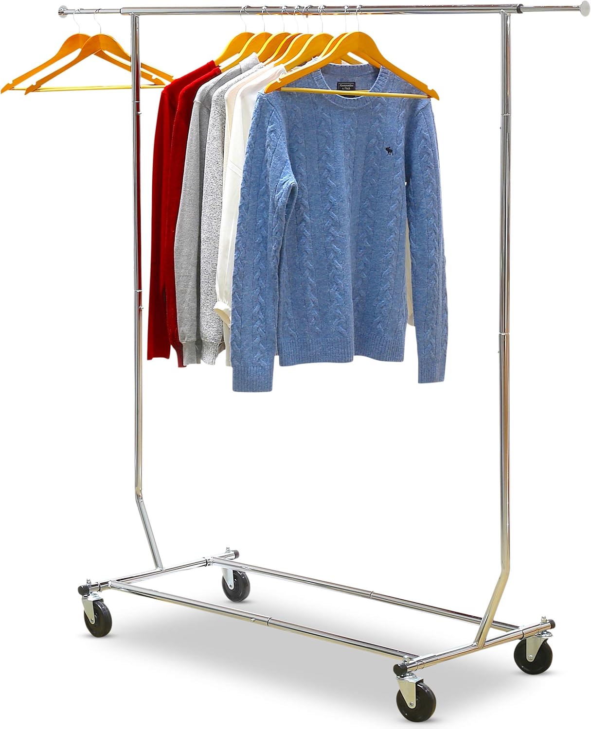 Simple Houseware Heavy Duty Clothing Garment Rack, Chrome: Home & Kitchen