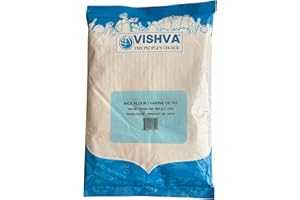 VISHVA Rice Flour 2 lbs (908g) | Gluten Free White Rice Flour, Fine Milled, Non-GMO | Organic Rice Flour Ideal for Baking, Fr