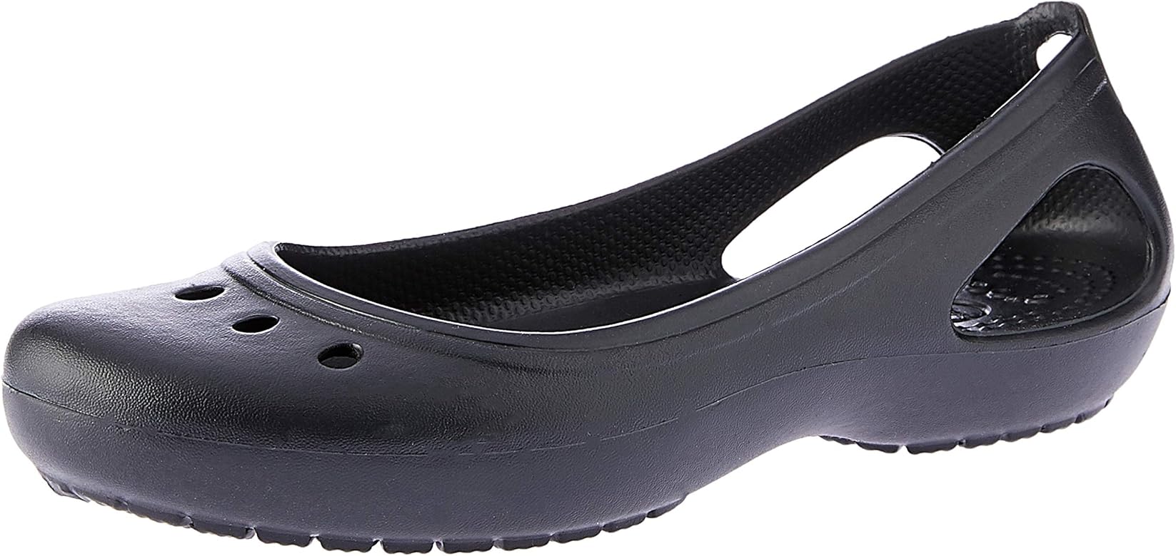 crocs black ballet flats