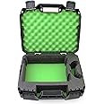 CASEMATIX Travel Case Compatible with Xbox One S - Hard Shell Xbox One S Carrying Case with Protective Foam Compartments for Console, Controller, Power Adapter, Games and More Accessories
