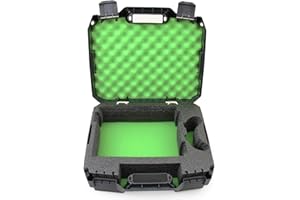 CASEMATIX Travel Case Compatible with Xbox One S - Hard Shell Xbox One S Carrying Case with Protective Foam Compartments for Console, Controller, Power Adapter, Games and More Accessories
