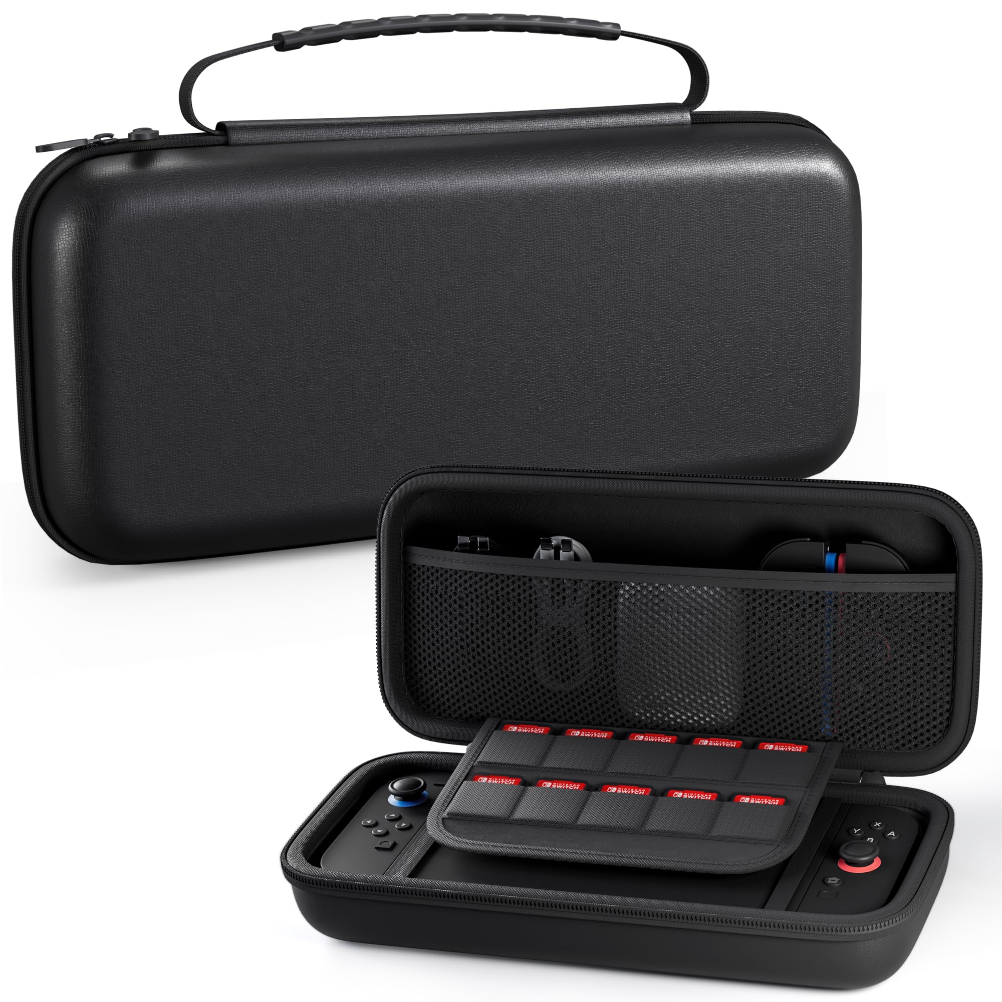 PAWDIARY Black Carrying Case for Nintendo Switch 2(2025), Portable Travel Bag Pouch for Switch 2 Console & Accessories, Protective Hard Shell Switch 2 Accessories Bundle, Large Capacity Storage
