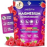 Magnesium Glycinate Gummies 1000mg – High Absorption Magnesium Complex with L-Threonate, CoQ10, Vitamin D3 & B6 for Adults & Kids – Promotes Energy Balance, Focus, and Muscle Function 120