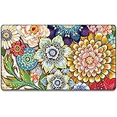 Rnivvi Front Door Mat, 30"x17" Cute Flower Theme Indoor Outdoor Welcome Mat, Heavy Duty Low Profile Anti-Slip Entryway Rug fo
