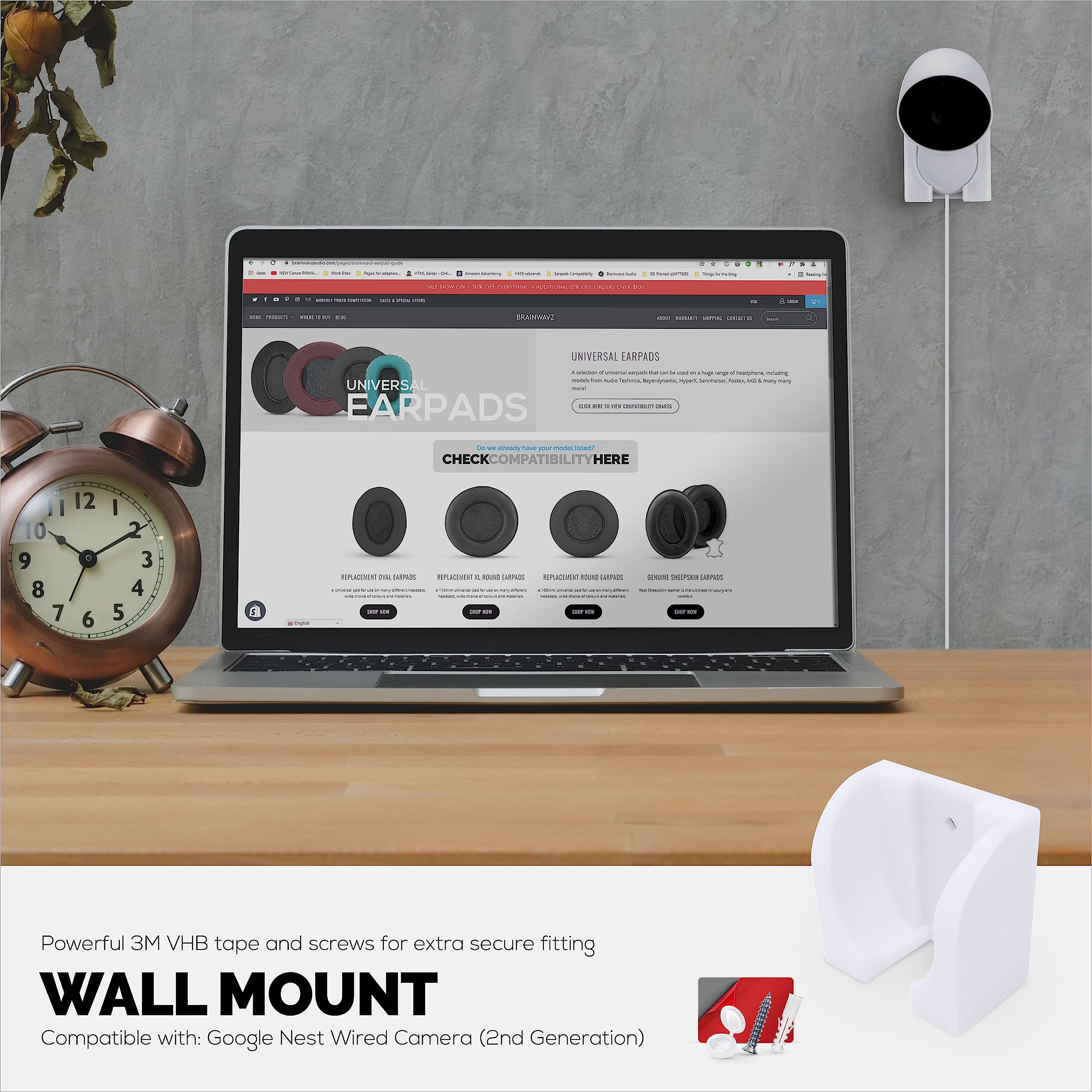 Wall Mount for Google Nest Wired 2nd Generation