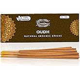 Pure Oud Agarwood Incense Sticks, 100%-Natural Charcoal Free Organic Non Toxic Clean Burning Handmade Insence Sticks 100 gm Pack, Raajsee Meditation Gifts – Spritual Cleansing