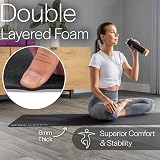 Core Balance TPE Gymnastics & Pilates Mat 183x65x0.6cm Jet Black Carry Strap view 4