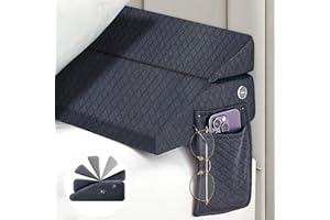 RUJIPO Bed Wedge Pillow for Headboard - Pillow Wedge for Headboard Gap King(76"x10"x6") - Foldable Headboard Pillow/Bed Gap Filler/Mattress Wedge - Fill Gap (0-8") Between Headboard and Mattress - Charcoal