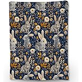 Ti Caldi Cute Rabbit Blanket, Soft Flannel Throw Blanket for Couch, Bed, Travel, Living Room & Home Decor, Cozy Lightweight Warm Fluffy Fuzzy Blankets for Adults Women Girls 60×50 in