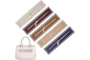 5 Pcs PU Leather Zipper 10.6 Inch Crochet Zipper with Holes Zippers Zippers for Bags Purses Sewing Jeans Handicraft DIY Handm