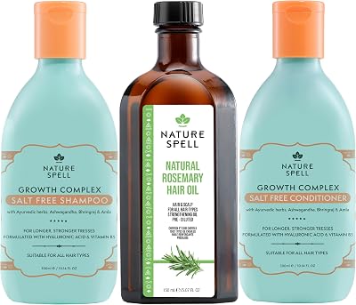 Nature Spell Hair Growth Trio Rosemary Oil Shampoo Conditioner Sulphate-Free