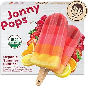 JonnyPops Organic Summer Sunrise Frozen Pops 8ct