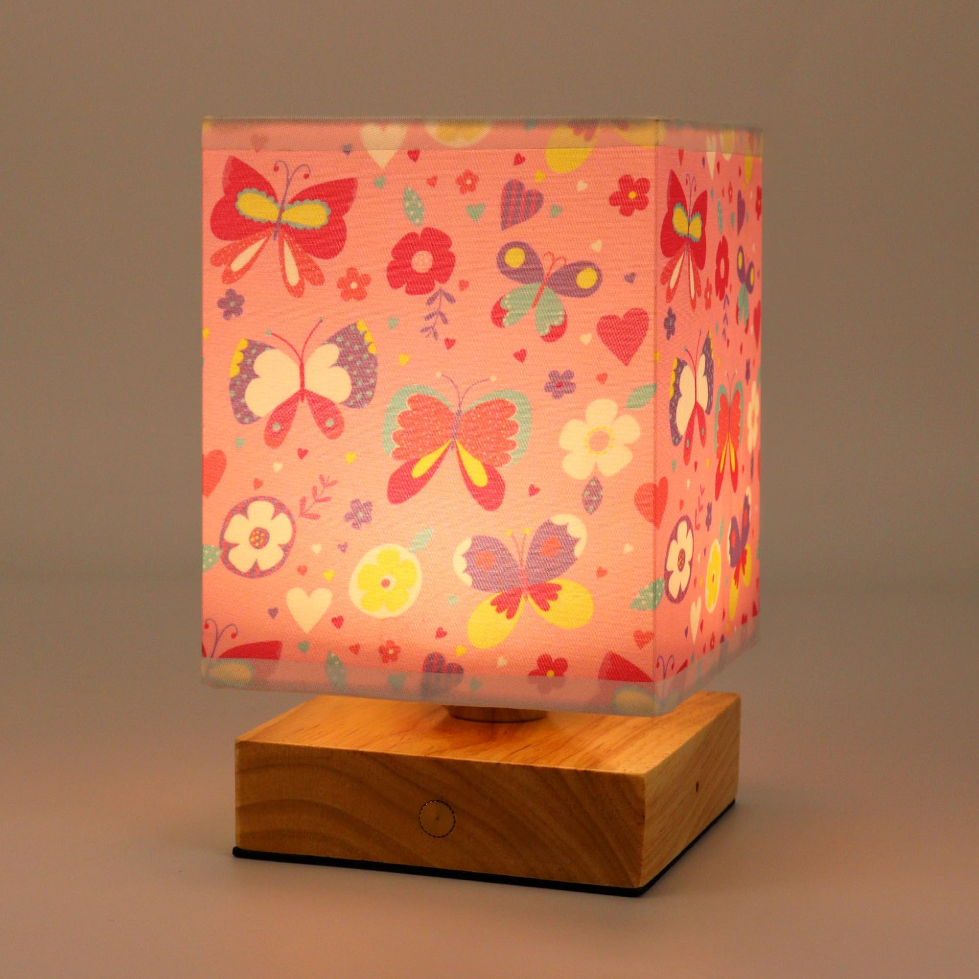 Wetry Bedside Lamps Kids Bedroom Night Light with Lampshade Small Table Lamp Touch Dimmable for Baby Nursery Newborn Feeding Light